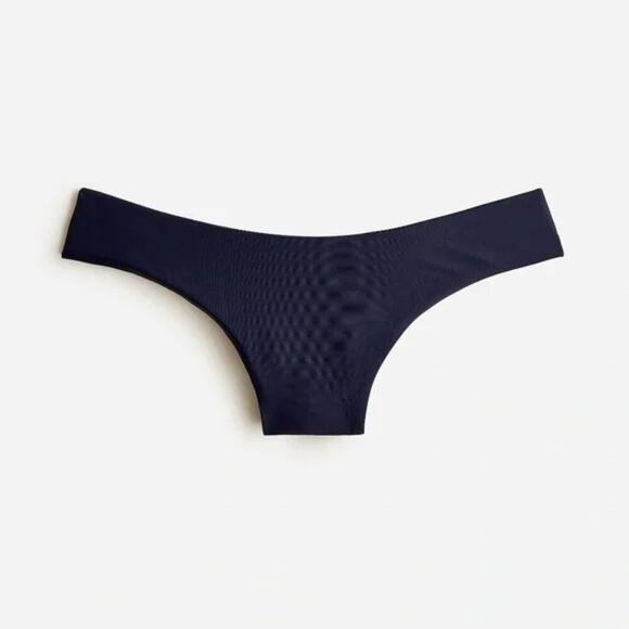 J. Crew Curved Waist Cheeky Bikini Bottom in Navy Size M NWT‎ - Picture 1 of 8
